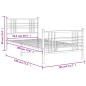 vidaXL Estructura de cama con cabecero y estribo metal negro 100x190cm vidaXL Estructura de cama con cabecero y estribo metal negro 100x190cm