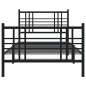 vidaXL Estructura de cama con cabecero y estribo metal negro 90x190 cm vidaXL Estructura de cama con cabecero y estribo metal negro 90x190 cm