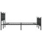 vidaXL Estructura de cama cabecero y estribo metal negro 140x200 cm