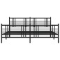 vidaXL Estructura de cama cabecero y estribo metal negro 193x203 cm vidaXL Estructura de cama cabecero y estribo metal negro 193x203 cm