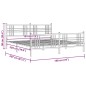 vidaXL Estructura de cama cabecero y estribo metal negro 193x203 cm vidaXL Estructura de cama cabecero y estribo metal negro 193x203 cm
