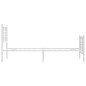 vidaXL Estructura cama metal con cabecero y pie cama blanca 75x190 cm