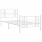 vidaXL Estructura cama metal con cabecero y pie cama blanca 90x190 cm vidaXL Estructura cama metal con cabecero y pie cama blanca 90x190 cm