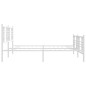 vidaXL Estructura cama metal con cabecero y estribo blanco 180x200 cm vidaXL Estructura cama metal con cabecero y estribo blanco 180x200 cm