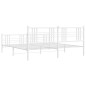 vidaXL Estructura cama metal con cabecero y pie cama blanco 193x203 cm vidaXL Estructura cama metal con cabecero y pie cama blanco 193x203 cm