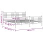 vidaXL Estructura cama metal con cabecero y pie cama blanco 193x203 cm vidaXL Estructura cama metal con cabecero y pie cama blanco 193x203 cm