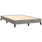 vidaXL Cama box spring con colchón terciopelo gris claro 120x190 cm vidaXL Cama box spring con colchón terciopelo gris claro 120x190 cm