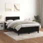 vidaXL Cama box spring con colchón terciopelo negro 120x190 cm