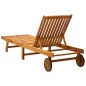 vidaXL Tumbona de jardín con cojín madera maciza de acacia vidaXL Tumbona de jardín con cojín madera maciza de acacia
