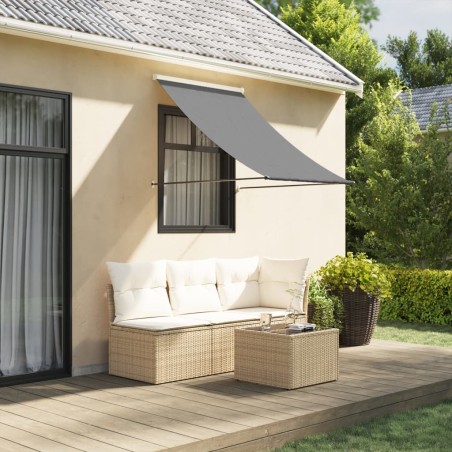 vidaXL Toldo retráctil de tela y acero gris antracita 100x150 cm