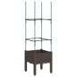 vidaXL Jardinera con enrejado PP marrón 40x40x142,5 cm vidaXL Jardinera con enrejado PP marrón 40x40x142,5 cm
