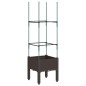 vidaXL Jardinera con enrejado PP marrón 40x40x142,5 cm vidaXL Jardinera con enrejado PP marrón 40x40x142,5 cm