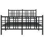 vidaXL Estructura cama con cabecero y estribo metal negro 137x190 cm vidaXL Estructura cama con cabecero y estribo metal negro 137x190 cm