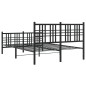 vidaXL Estructura cama con cabecero y estribo metal negro 137x190 cm vidaXL Estructura cama con cabecero y estribo metal negro 137x190 cm