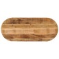 vidaXL Tablero de mesa ovalado madera maciza mango rugosa 140x60x3,8cm
