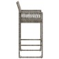 vidaXL Taburetes altos de jardín 2 unidades ratán sintético gris vidaXL Taburetes altos de jardín 2 unidades ratán sintético gris