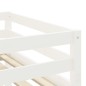 vidaXL Cama alta niños con cortinas madera pino blanco negro 80x200 cm vidaXL Cama alta niños con cortinas madera pino blanco negro 80x200 cm