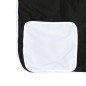 vidaXL Cama alta niños con cortinas madera pino blanco negro 80x200 cm vidaXL Cama alta niños con cortinas madera pino blanco negro 80x200 cm