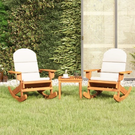 vidaXL Juego de muebles de jardín Adirondack 3 piezas madera acacia