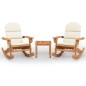vidaXL Juego de muebles de jardín Adirondack 3 piezas madera acacia