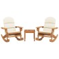 vidaXL Juego de muebles de jardín Adirondack 3 piezas madera acacia