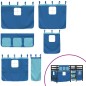 vidaXL Cama alta para niños con cortinas madera pino azul 90x200 cm