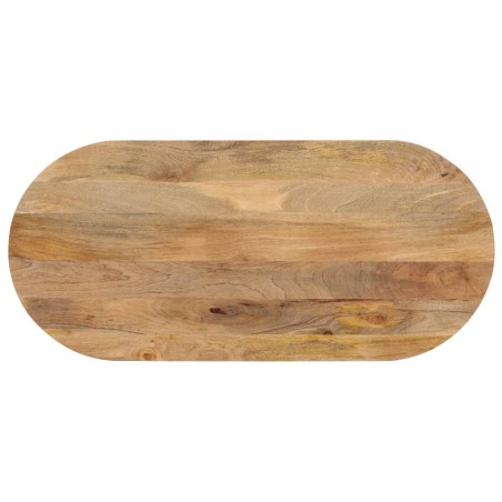 vidaXL Tablero de mesa ovalado madera maciza de mango 120x60x3,8 cm
