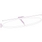 vidaXL Tablero de mesa ovalado madera maciza de acacia 140x60x2,5cm