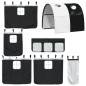 vidaXL Cama alta niños con túnel madera pino blanco negro 90x190 cm vidaXL Cama alta niños con túnel madera pino blanco negro 90x190 cm
