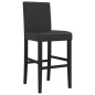 vidaXL Taburetes altos 2 uds madera maciza de caucho y cuero sintético vidaXL Taburetes altos 2 uds madera maciza de caucho y cuero sintético