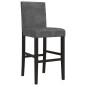 vidaXL Taburetes altos 2 uds madera maciza de caucho y tela vidaXL Taburetes altos 2 uds madera maciza de caucho y tela