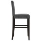 vidaXL Taburetes altos 2 uds madera maciza de caucho y tela vidaXL Taburetes altos 2 uds madera maciza de caucho y tela