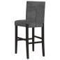 vidaXL Taburetes altos 2 uds madera maciza de caucho y tela vidaXL Taburetes altos 2 uds madera maciza de caucho y tela