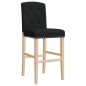vidaXL Taburetes altos 2 uds madera maciza de caucho y tela vidaXL Taburetes altos 2 uds madera maciza de caucho y tela