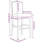 vidaXL Taburetes altos 2 uds madera maciza de caucho y tela