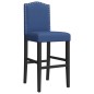 vidaXL Taburetes altos 2 uds madera maciza de caucho y tela vidaXL Taburetes altos 2 uds madera maciza de caucho y tela