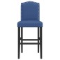 vidaXL Taburetes altos 2 uds madera maciza de caucho y tela vidaXL Taburetes altos 2 uds madera maciza de caucho y tela