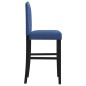 vidaXL Taburetes altos 2 uds madera maciza de caucho y tela vidaXL Taburetes altos 2 uds madera maciza de caucho y tela