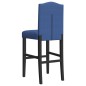 vidaXL Taburetes altos 2 uds madera maciza de caucho y tela vidaXL Taburetes altos 2 uds madera maciza de caucho y tela