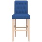 vidaXL Taburetes altos 2 uds madera maciza de caucho y tela