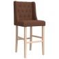 vidaXL Taburetes altos 2 uds madera maciza de caucho y tela vidaXL Taburetes altos 2 uds madera maciza de caucho y tela