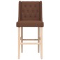 vidaXL Taburetes altos 2 uds madera maciza de caucho y tela vidaXL Taburetes altos 2 uds madera maciza de caucho y tela