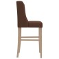 vidaXL Taburetes altos 2 uds madera maciza de caucho y tela vidaXL Taburetes altos 2 uds madera maciza de caucho y tela