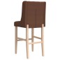 vidaXL Taburetes altos 2 uds madera maciza de caucho y tela vidaXL Taburetes altos 2 uds madera maciza de caucho y tela