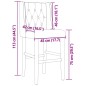vidaXL Taburetes altos 2 uds madera maciza de caucho y tela vidaXL Taburetes altos 2 uds madera maciza de caucho y tela