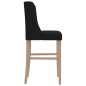 vidaXL Taburetes altos 2 uds madera maciza de caucho y tela vidaXL Taburetes altos 2 uds madera maciza de caucho y tela
