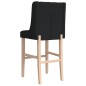 vidaXL Taburetes altos 2 uds madera maciza de caucho y tela vidaXL Taburetes altos 2 uds madera maciza de caucho y tela