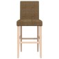 vidaXL Taburetes altos 2 uds madera maciza de caucho y tela vidaXL Taburetes altos 2 uds madera maciza de caucho y tela