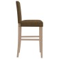 vidaXL Taburetes altos 2 uds madera maciza de caucho y tela vidaXL Taburetes altos 2 uds madera maciza de caucho y tela