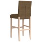 vidaXL Taburetes altos 2 uds madera maciza de caucho y tela vidaXL Taburetes altos 2 uds madera maciza de caucho y tela